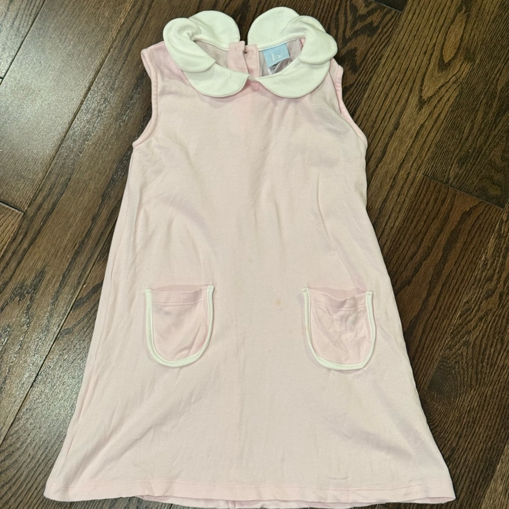Bella Bliss Light Pink Dress with White Collar